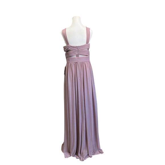 Birdy Grey Elyse Mesh Bridesmaid Dress Women's Large Mauve NWT - Picture 2 of 11